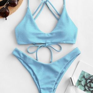 Zaful blue bikini